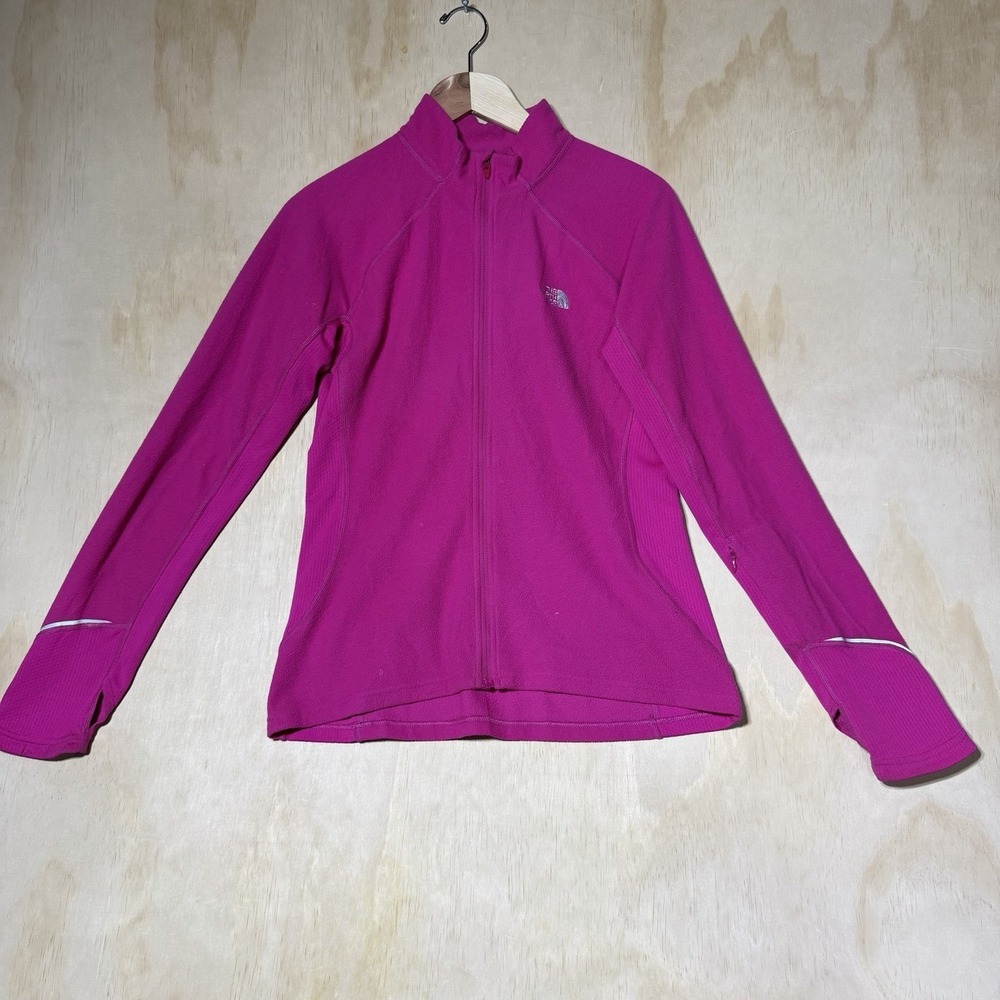 The North Face Women's Medium Pink Full Zip Fleece Jacket Outdoor Hiking
